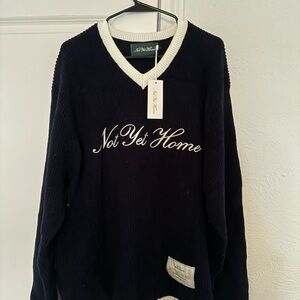 Men's Navy V-Neck Sweater